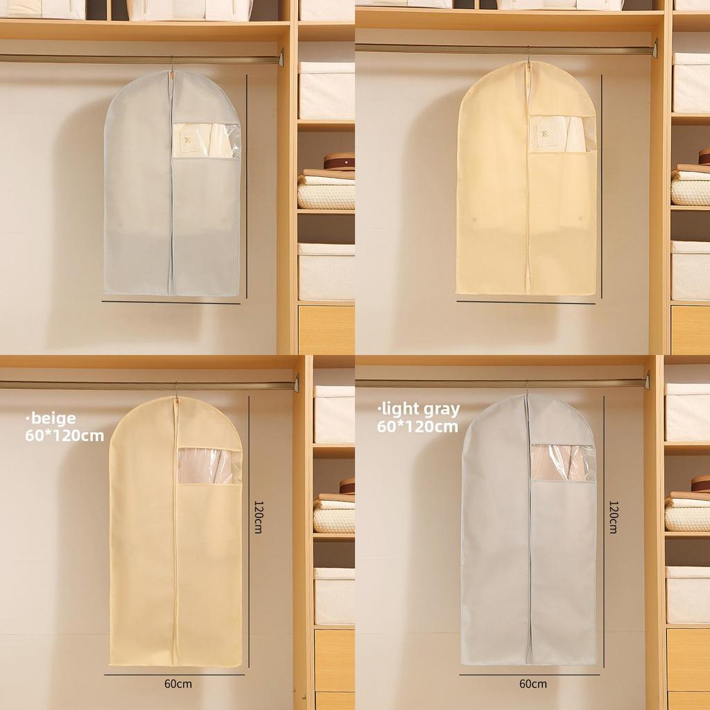 Modern Minimalist Clothing Dust Cover With Nonwoven Fabric For Bedroom Storage