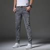 Men's Slim-Fit Korean Style Trendy Elastic Casual Black and Gray Jeans - 2019 Spring/Summer Collection.