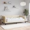 Vidaxl Sofa Z Materacem Do Spania, Kremowa, 80X200 Cm, Tkanina