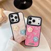 Three-dimensional Flower Pearl Bow Tie Mobile Phone Case for IPhone17proamx Snakeskin Pattern for Apple 16 High-end 15