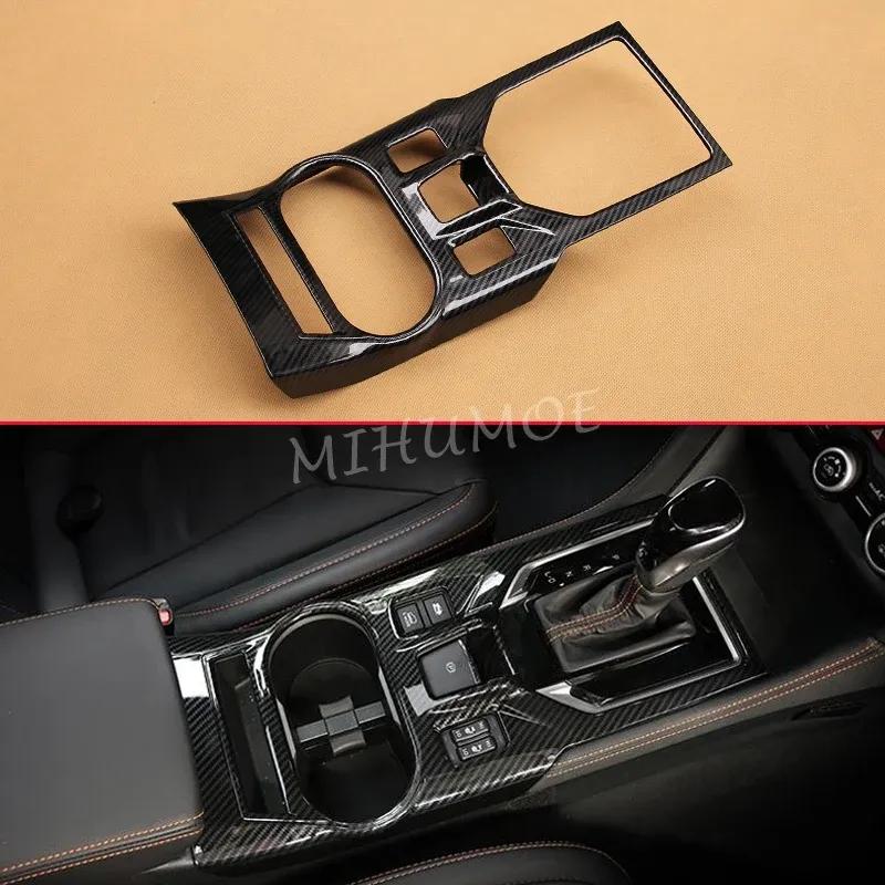 Для 2017- Subaru Impreza XV Внутренняя Панель Переключения Передач Подстаканник Крышка Наклейка Углеродное Волокно Автостайлинг