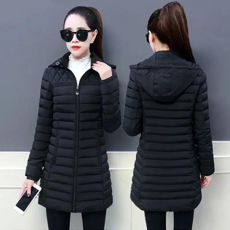 Women's Winter Slim Long Section Warm Jacket Simple Commuting Temperament Coat
