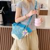Small Fresh Flower Straw Bag New Niche Gradually Straw Bag Woven Bag Vacation Beach Bag Fashion Shoulder Bag