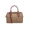 Bennett Leather Boston Bag Handbag Medium Women's Brown Monogram 32203-IME74