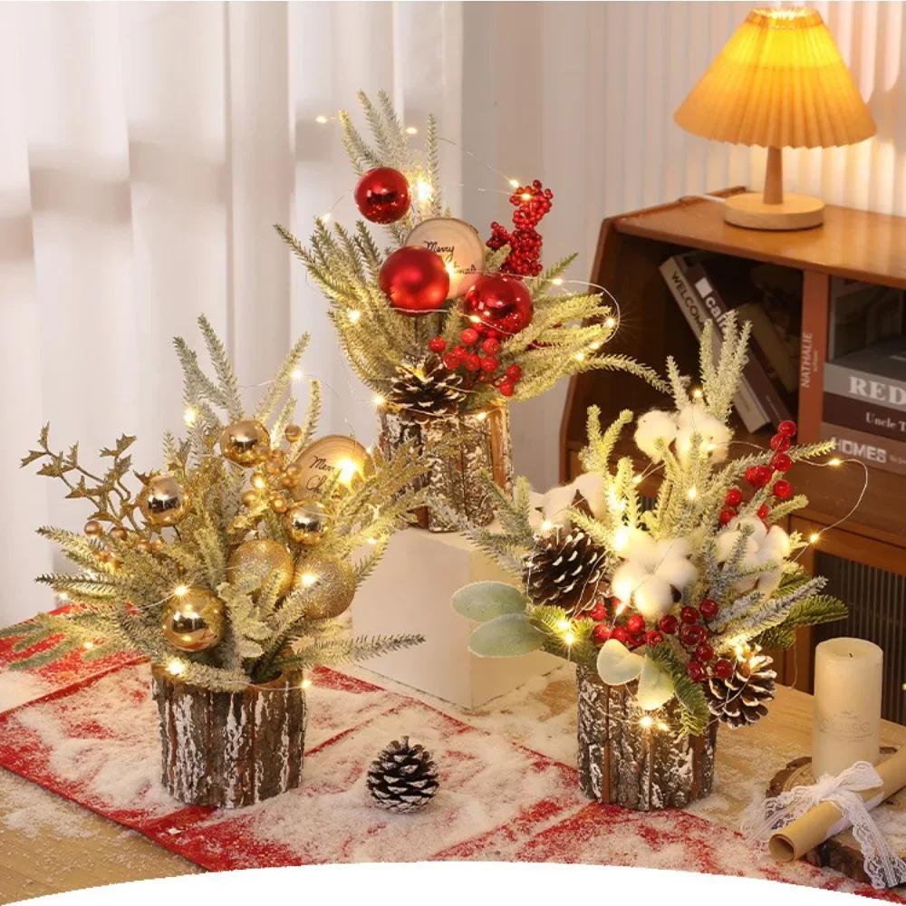 Weihnachtsdekorationen Kleiner Baum 30cm Dekorative Ornamente Blumenarrangement Tischdekoration