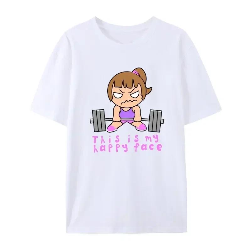 Fashionable cute cartoon fun printed summer casual Tshirt fashionable street short sleeved round neck Womens Tshirt S