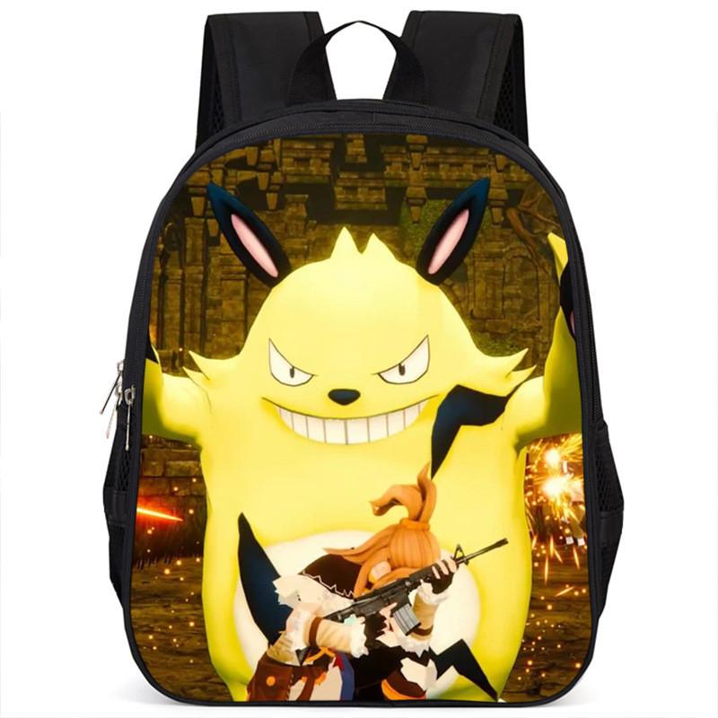 Spacious Palworld Student Backpack For School 15 Inch Large Capacity Polyester Bag