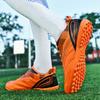 Men‘s Football Boots Low Top Soccer Shoes Comfortable Breathable TF Grass Non-Slip Training Sneakers Outdoor Footwears
