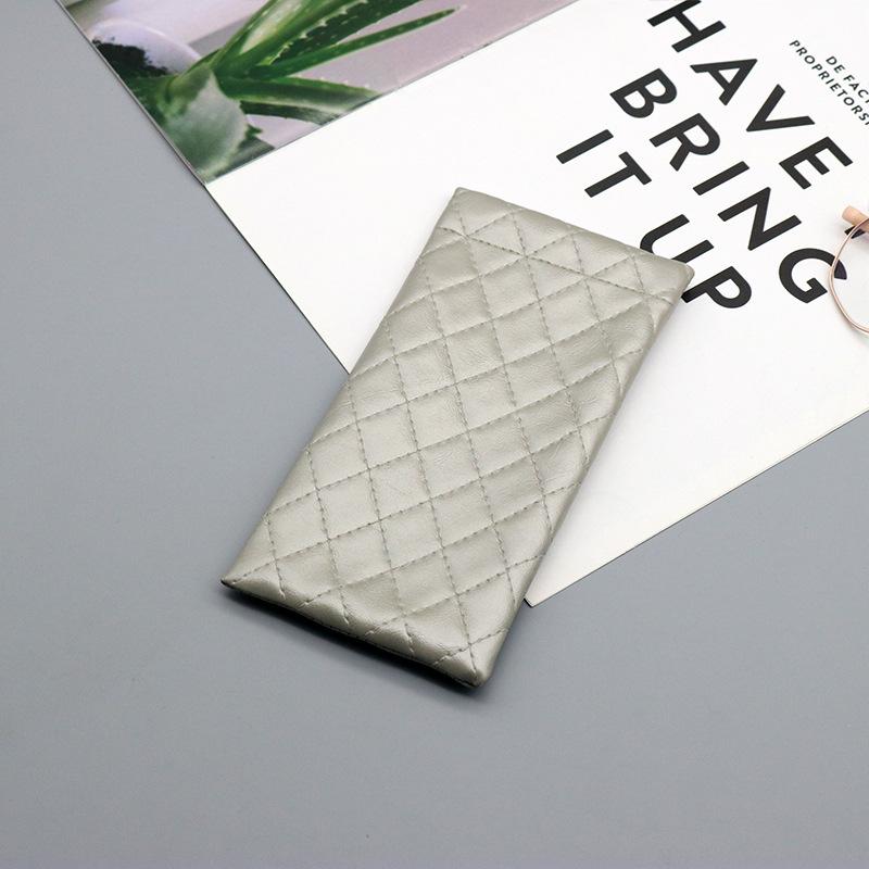 Simple Pu Leather Glasses Storage Bag Automatic Closed Shrapnel Mouth Sunglasses Case Portable Waterproof Eyewear Accessories