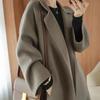 Women's Plus Size Long Wool Coat - Trendy Knee-Length Outerwear for Autumn/Winter 2025