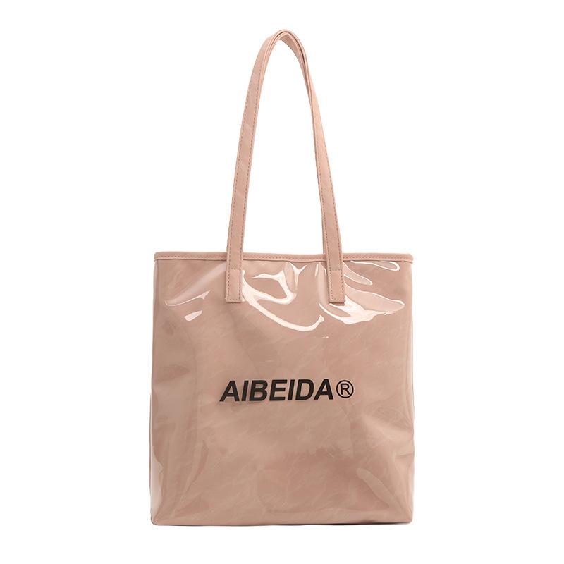 Tote Bag Women's Large-capacity Transparent Jelly Bag Handbag Versatile Shoulder Bag