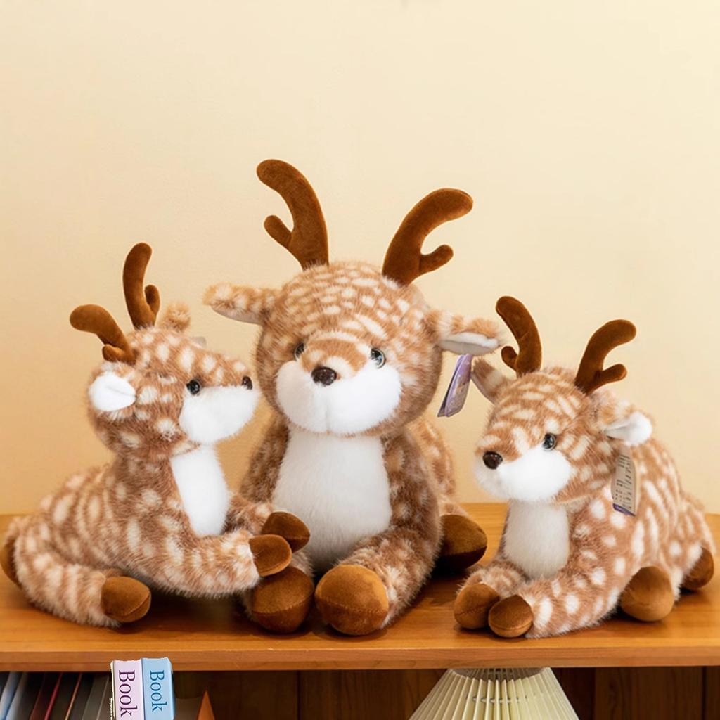 Plush Cervus Nippon Toy Room Decoration Ornament Children Perfect Gifts Brown