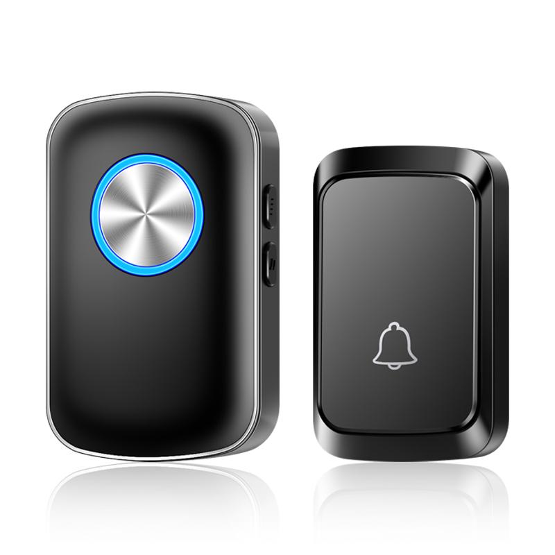 Wireless Doorbell Samrt Home Welcome Door Bell US EU Plug 300M Range 60 Melody 5 Level Volume Door Chime Kit with LED Light