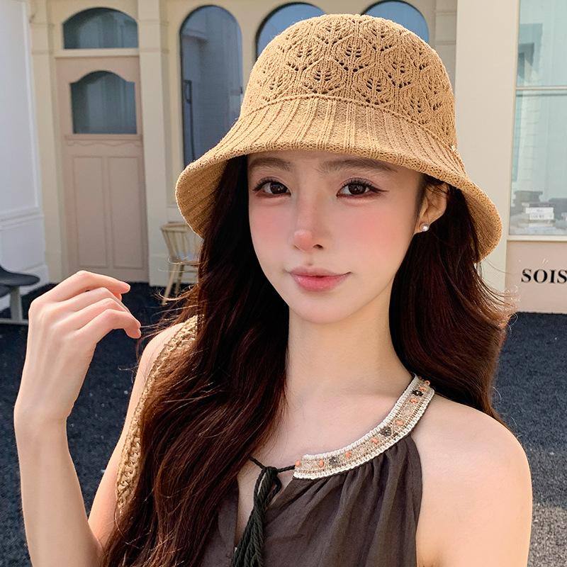 Breathable Hollow Straw Sun Hat for Women, Spring and Summer Outdoor Travel Sun Protection Hat, Korean Style Wide Brim Versatile Beach Hat