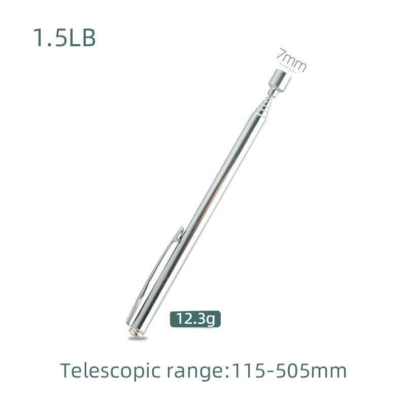 Yunbei Magnetic Tool Kit: Telescopic Pickup, Storage Bag, Round & Square Mirrors, Flashlight, 1.5/3 lb Capacity.
