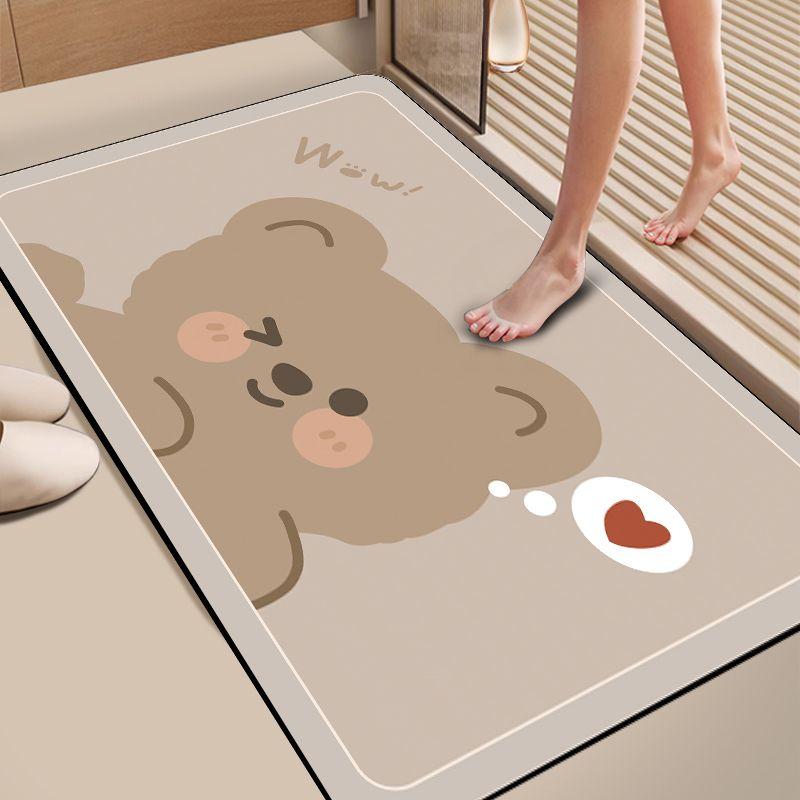 Diatom mud floor mats absorb water and dry quickly household cartoon floor mats