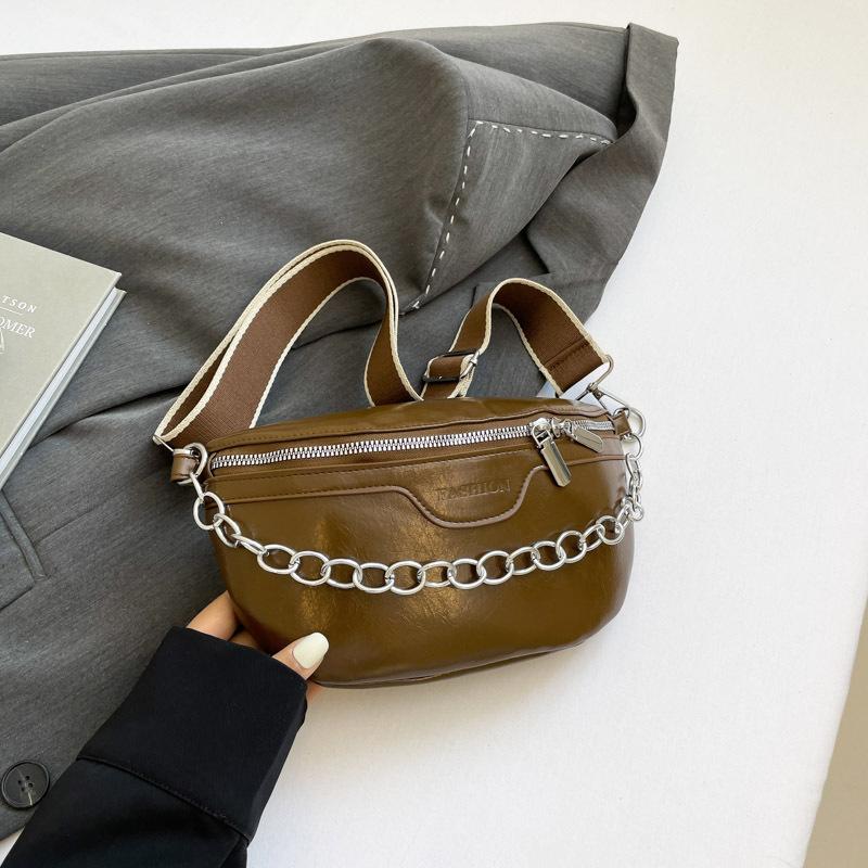 Versatile breast bag popular new fashion high-end chain trend casual shoulder messenger bag fanny pack