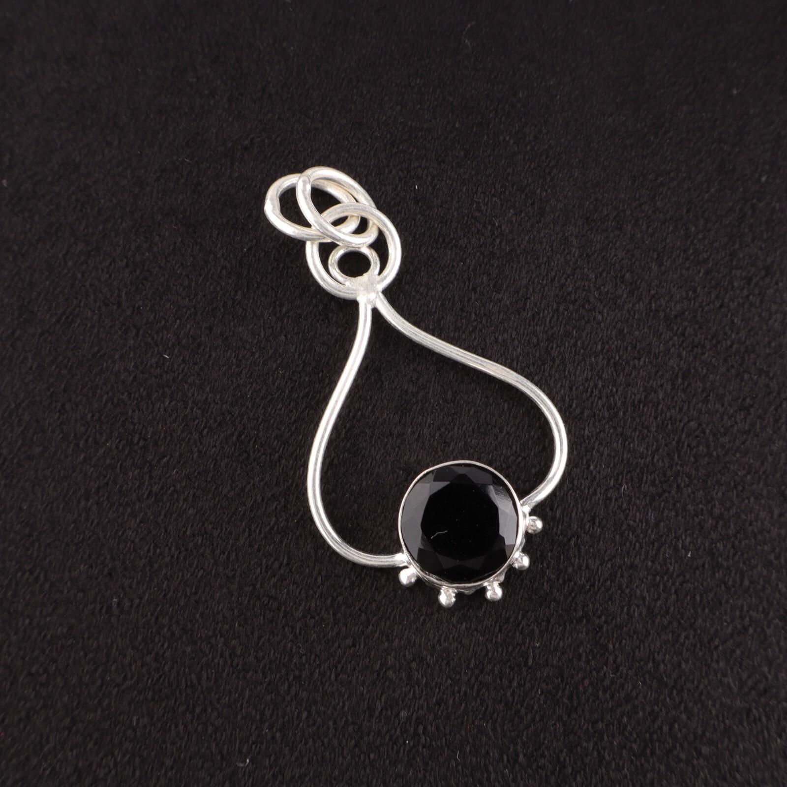 

Black Onyx Stone 925 Sterling Silver Root Chakra Sisters Day New Pendant Jewelry PP-40-4