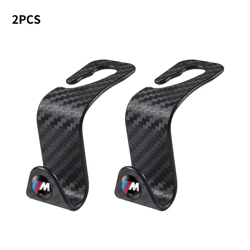 4 szt. Haki Organizer na Klucze Haczyki do Przechowywania na Tylne Siedzenie Samochodu z Włókna Węglowego do BMW E46 E85 E60 F10 E39 F30 E36 F20 E87 E90 E70 X3 X5