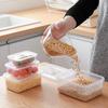 Food Storage Container Refrigerator Organizer Box Rectangle Transparent