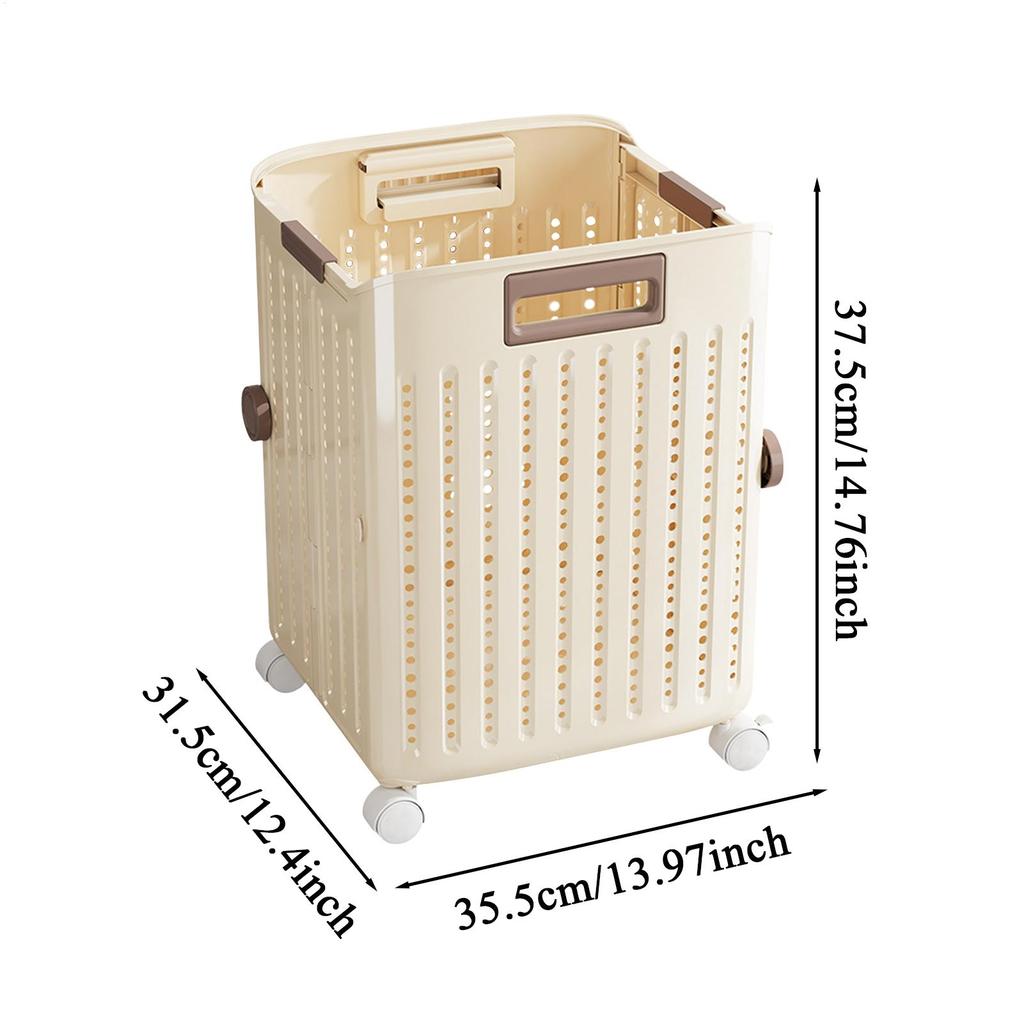 Laundry Hamper With Wheels Laundry Basket On Wheels For Dirty Clothes Foldable Clothes Storage Cube For Narrow Corner Bedroom
