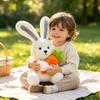 Plush Stuffed Animal with Long Ears and Design, Soft Cute Bunny Toy for Kids