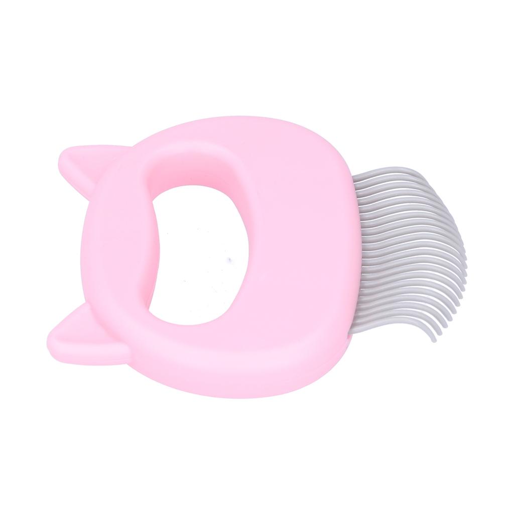 Hřeben na srst koček s mušlí, vyčesávací, rozčesávací kartáč, hřeben na odstranění uzlů, nástroj pro péči o domácí mazlíčky, růžový