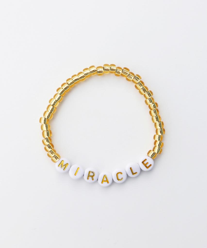 Bonbeau Cool Summer My Initial Beads Bracelet Color Initial Bead Banding Bracelet