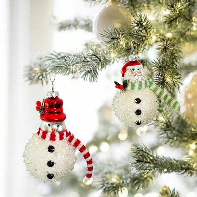 Karácsonyi Mikulás medál dekoráció üveg hóember díszek karácsonyfa dekoráció otthonra Boldog új évet 2024