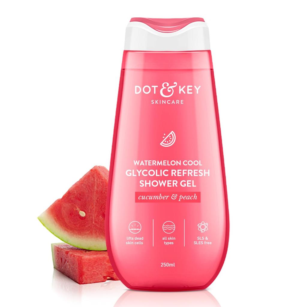 Dot & Key Wassermelone + Glykolsäure Fresh & Cool Duschgel Für Strahlende Haut | Für Alle Hauttypen | Spendet Feuchtigkeit & Peelt Sanft | Nicht Austrocknend |