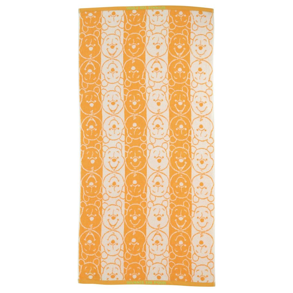 Marushin Disney Winnie the Pooh Bath Towel with Pooh Face Antibacterial and Perfect Gift Design, 100% Cotton, Deodorizing, (Product Number