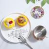 2pcs Floral Coasters Cute, 8.7cm/3.4Inch Non-Slip Resin Flower Coasters, Desk Coaster Set for Office Women, Cute Coaster for Drinks Coffee Table