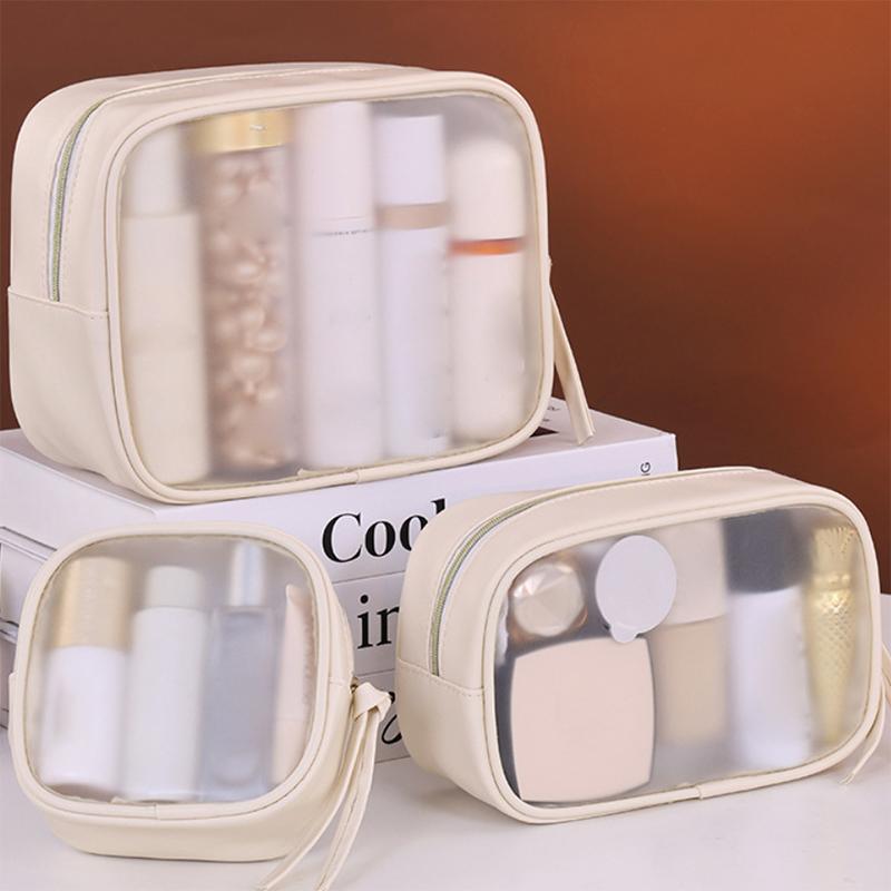 1Pcs Large Capacity Cosmetics Storage Bag Multifunctional Semi Transparent Makeup Bags Business Travel Toiletry Bag