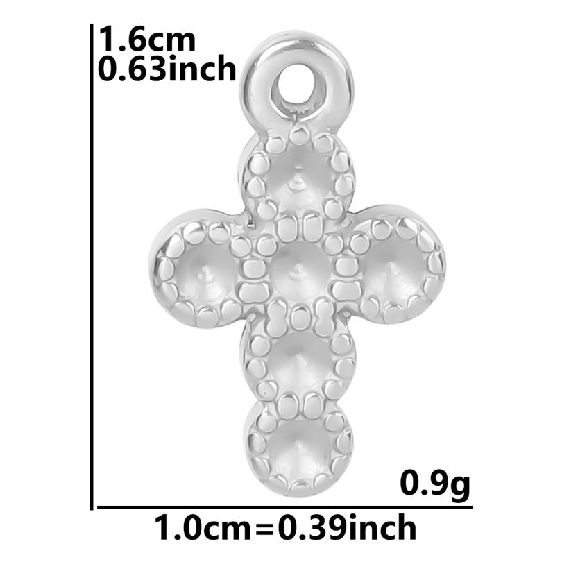100% Stainless Steel Heart Cross Star Moon Charms For Jewelry Making Diy Stone Crystal Enamel Connector Metal Pendant Accessorie