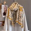 Winter Warm Cashmere Scarf for Women Luxury Print Pashmina Shawl Wrap Neckerchief Female Bufanda Echarpe Design Headband