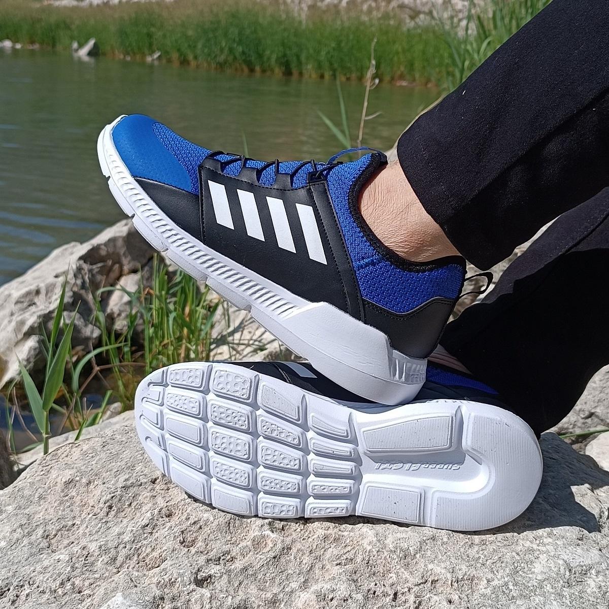 

Синие кроссовки Bestof 354 Saks на шнуровке из пены с эффектом памяти