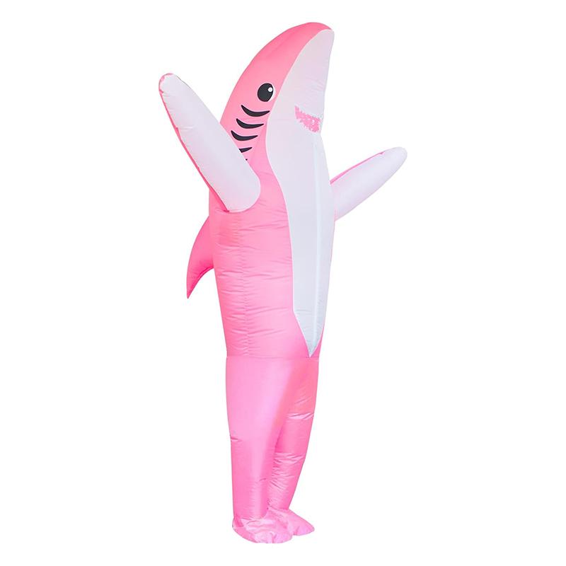 Inflatable Shark Costume, Adult Pink Shark Inflatable Suit for Halloween Cosplay Party розовый
