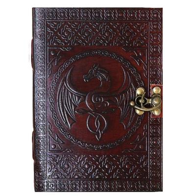Handmade Vintage Leather Dragon Journal Notebook Travel Diary Gift Sketchbook