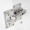Hinge Repair Plate Anti-Rust Multi-Hole Hardware Stainless Steel Hinge Repair Plate with Fixing Screws for Kitchen Cabinet