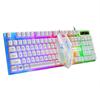 JY Wired White Luminous Keyboard and Mouse Set