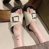 Thick bottom square head casual cool slippers women 2025 summer new Internet celebrity versatile outer wear small one-word drag non-slip