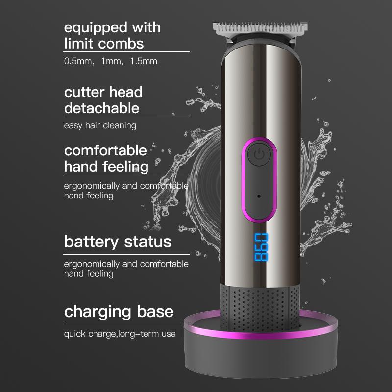 Women's Hair Trimmer Men's Oil Head Engraving Electric Hair Trimmer Household Waterproof Electric Clipper Base