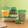 17Pcs/Set Plastic Lunch Box Set Freshness Preservation Kitchen Refrigerator Ingredient Packaging Microwave Safe