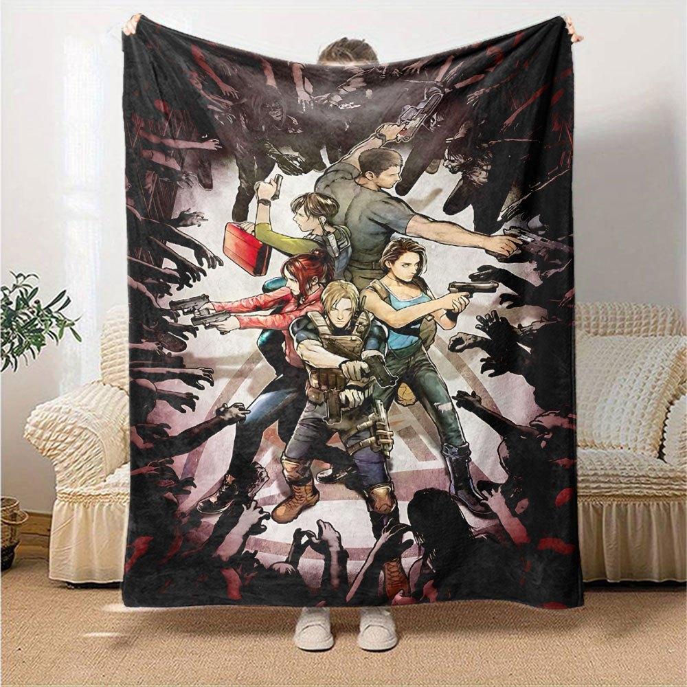 1pc Resident Evil 6 Blanket Soft Warm Throw for Home, Office, Travel All Season Cozy Bedding Gift, Office Cozy Accessory