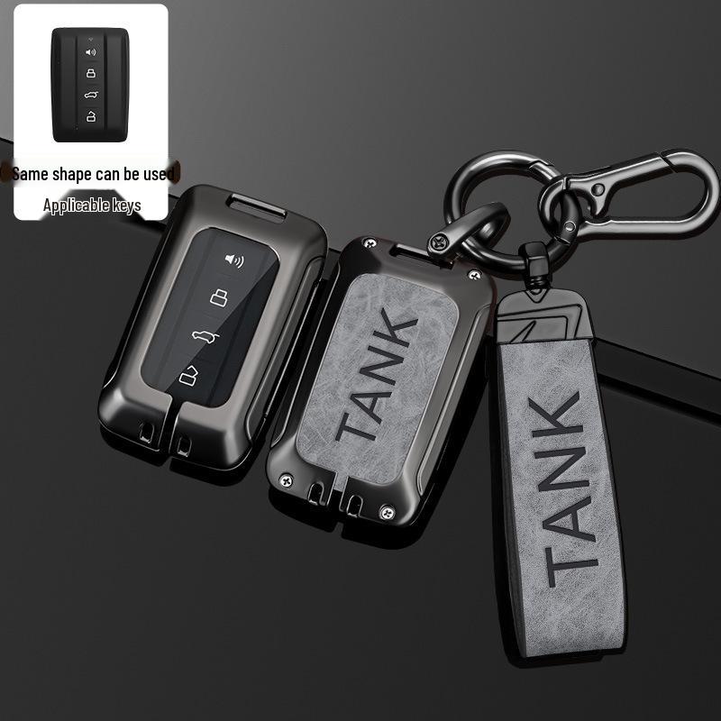 Tank 300/500 Key Cover: New Logo City Off-road Metal Car Buckle for Men.