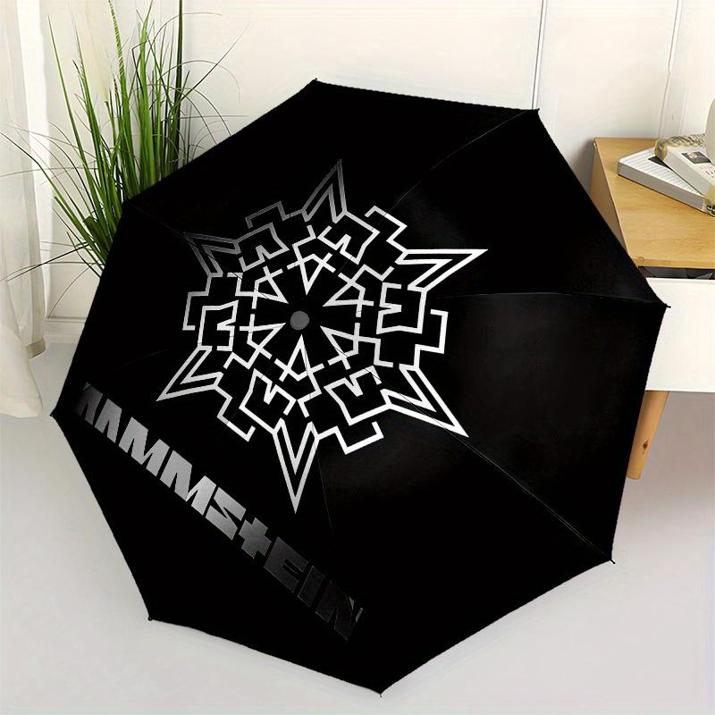 

1pc Rammstein Snowflake Design Umbrella with Plastic Handle,Suitable for All Seasons Home Travel Outdoor UmbrellaM1201