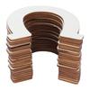 24Pcs DIY Wood Slices Horseshoe Shape Unfinished Cutouts Pendant HandMade Craft Decoration