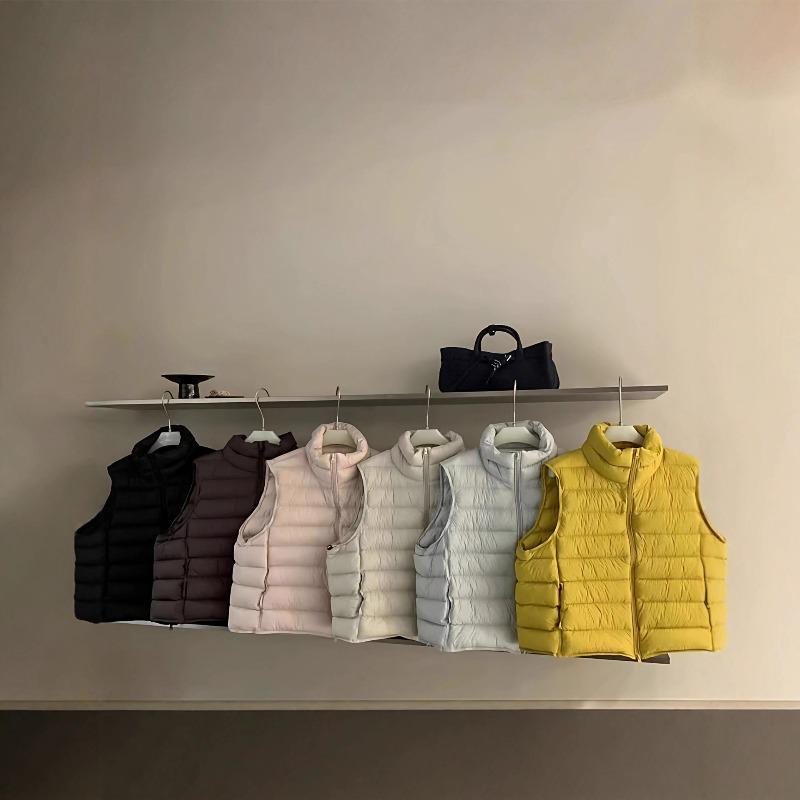 Light down vest women's ribs short stand-up collar, new super good-looking white duck down small vest tide
