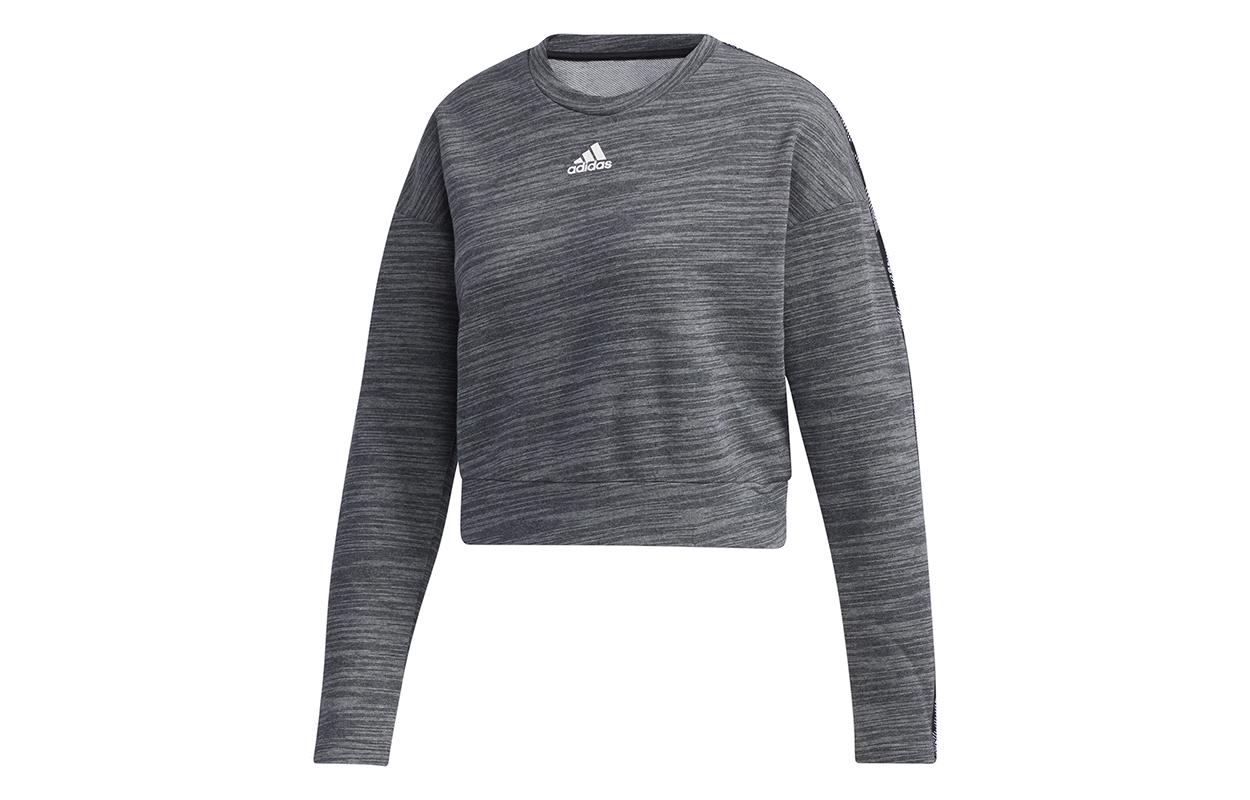 Adidas Sweatshirts Women s Dark Gray Crew Neck Moderate Regular GE1131 M