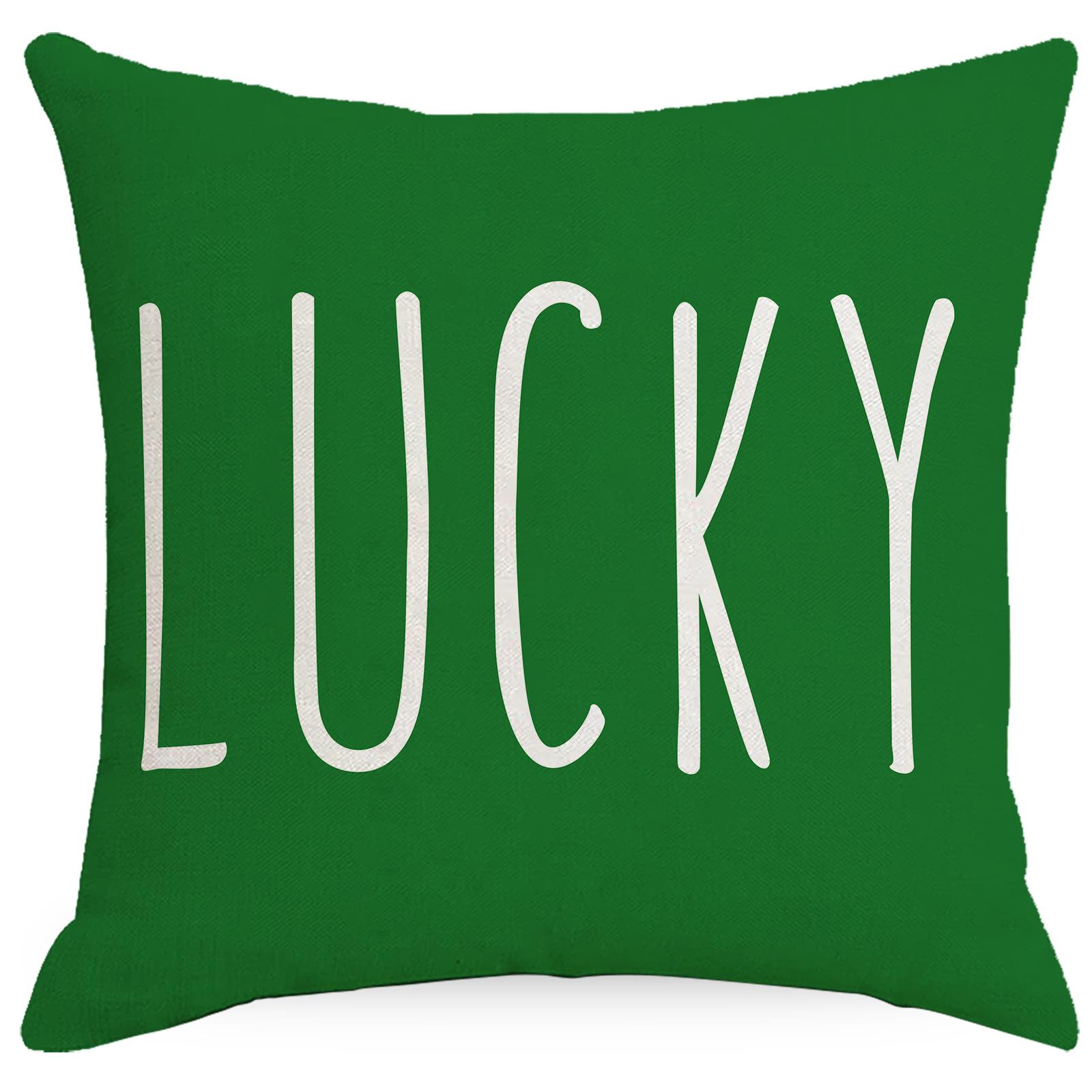 

St. Patrick s Day Pillow Cover Dwarf Four-leaf Cover Home Decoration Linen Pillow Cover 45 * 45Cm